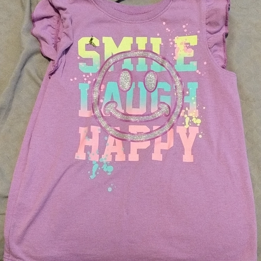 Girls ruffled sleeve tee